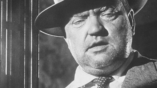 Orson Welles in the role of Hank Quinlan