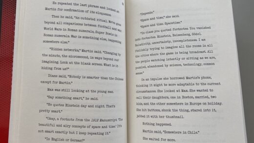 PPages 128-9 of Don DeLillo's "The Silence"