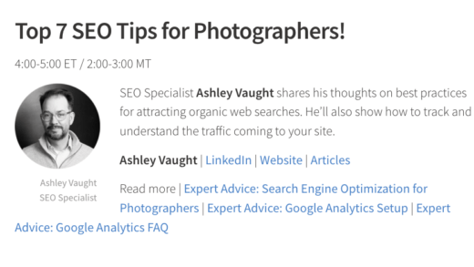Screenshot of ASMP event featuring Ashley Vaught