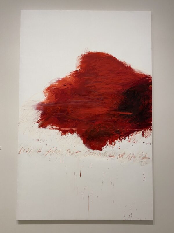 "Fifty Days at Iliam: The Fire that Consumes All before It", a painting from Cy Twombly's 10-painting cycle, Fifty Days at Iliam (1978)