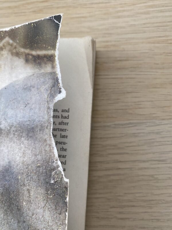 The torn front cover of the 2008 Penguin paperback edition of Edgar Lee Master's Spoon River Anthology