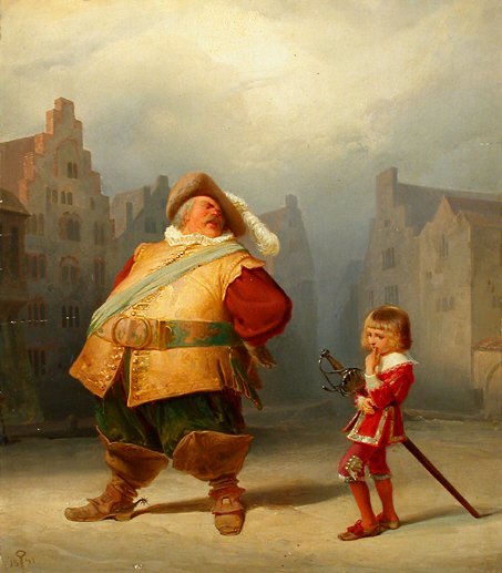 Painting of Falstaff by Adolf Schrödter (1867)