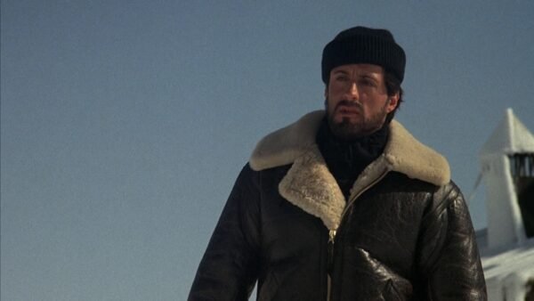 Rocky in Siberia where he is training for his match with Ivan Drago, in the 1985 American Cold War propaganda film "Rocky IV"