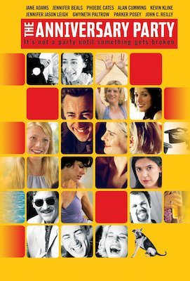 Promotional poster for the 2001 film "The Anniversary Party", starring and directed by Alan Cumming and Jennifer Jason Leigh