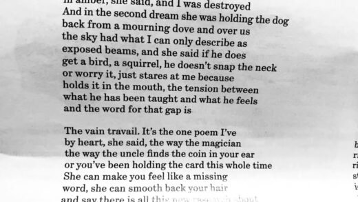 Text of the poem "The Rescue," written by Ben Lerner and published in the NYRB.