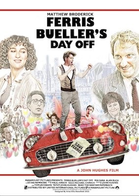 Promotional poster for the 1986 John Hughes film "Ferris Bueller's Day Off"
