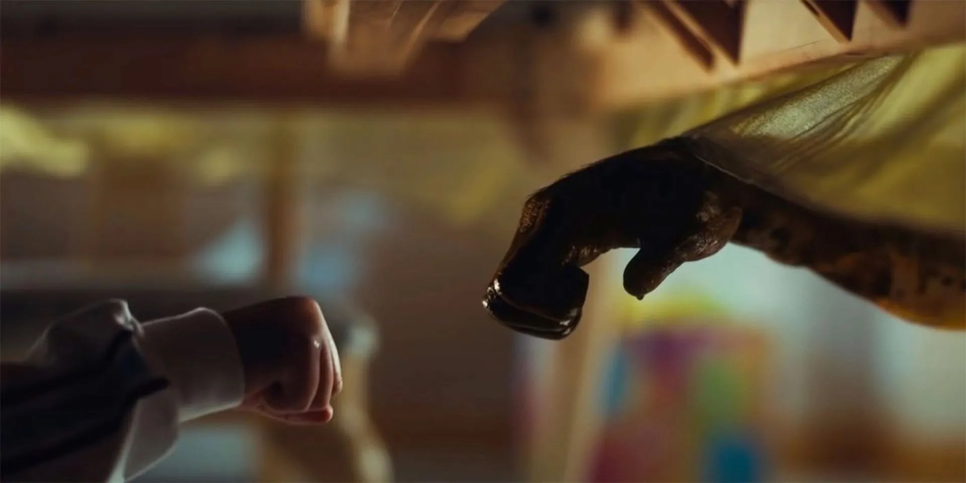 Still from an enigmatic moment in the 2022 Jordan Peele film Nope, starring Daniel Kaluuya and others