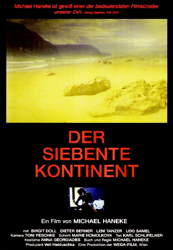 Original poster for the 1989 Michael Haneke film The Seventh Continent in which
