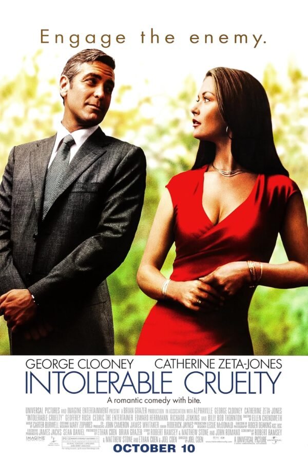 intolerable cruelty 2003 original poster Meretricious March 2026 Reading and Writing