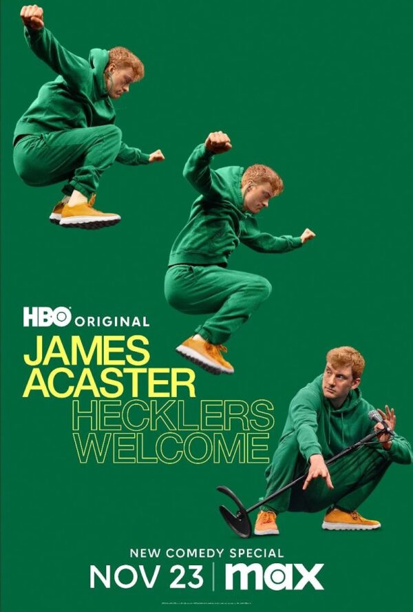 james acaster hecklers welcome 2024 poster Meretricious March 2026 Reading and Writing